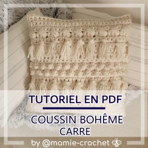 Coussin carré BOHEME tutoriel PDF