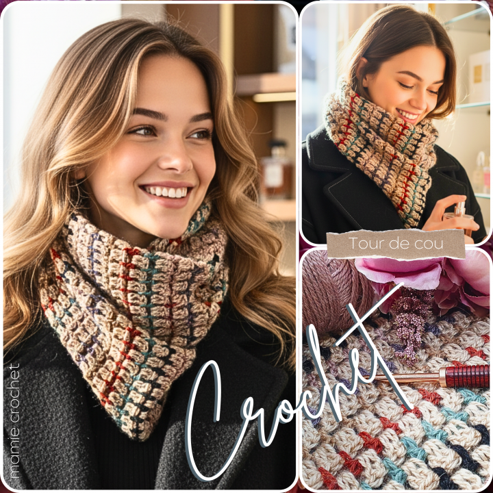 Tour de cou Mamie Crochet tuto pdf