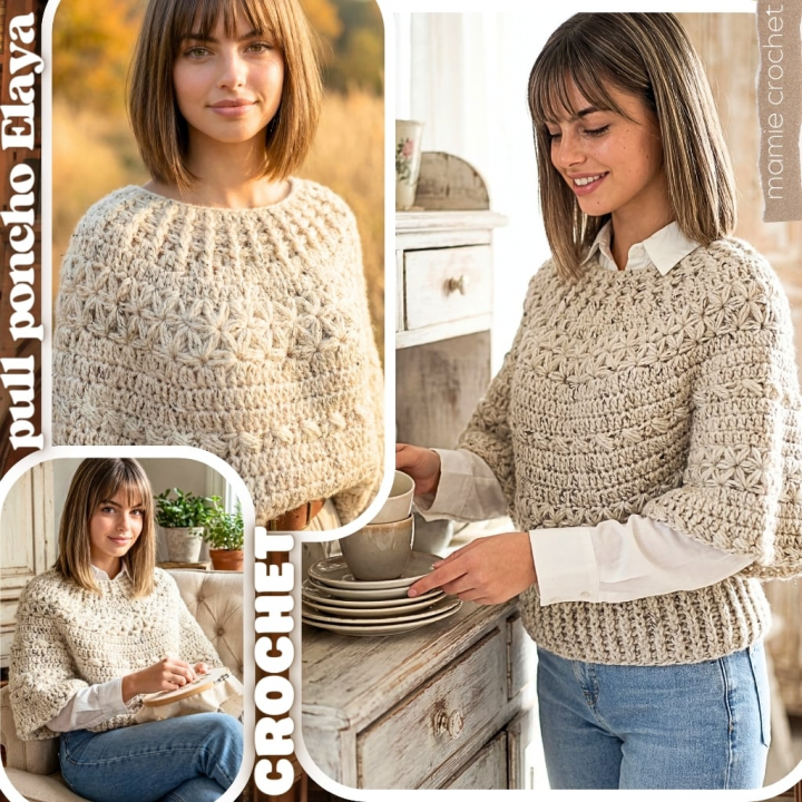 Pull Elaya Mamie Crochet tuto pdf