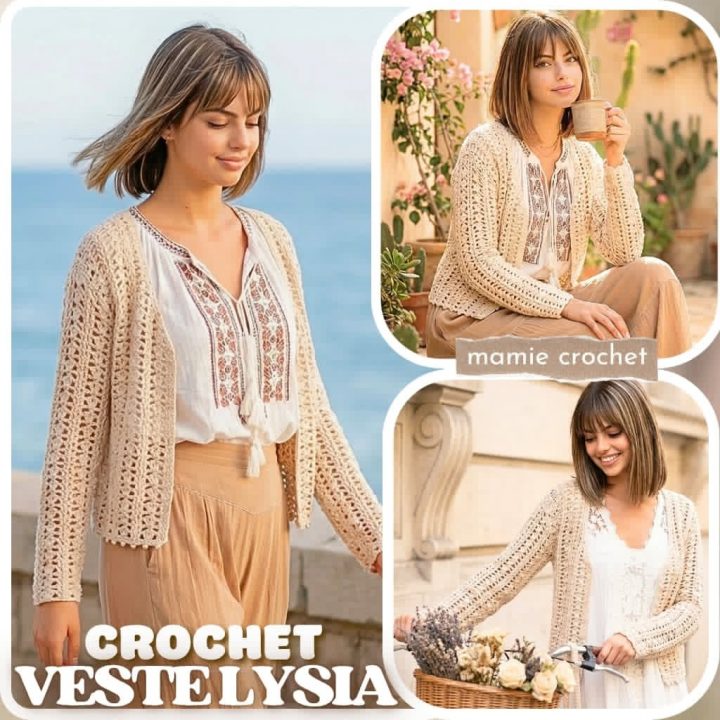 Cardigan Lysia Cardigan Lysia Mamie Crochet tuto pdf